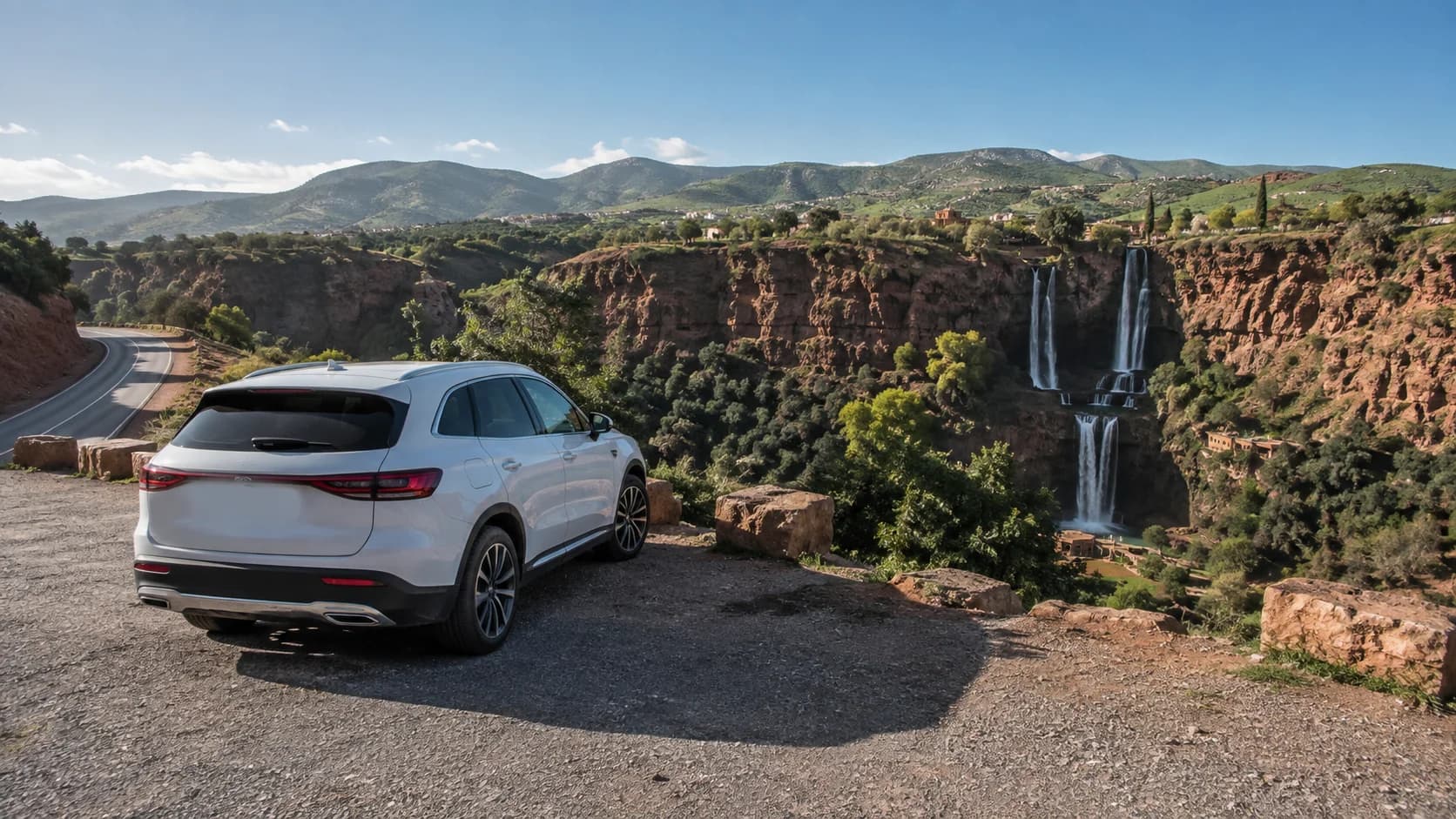 Casablanca para Beni Mellal e Cataratas do Ouzoud de Carro