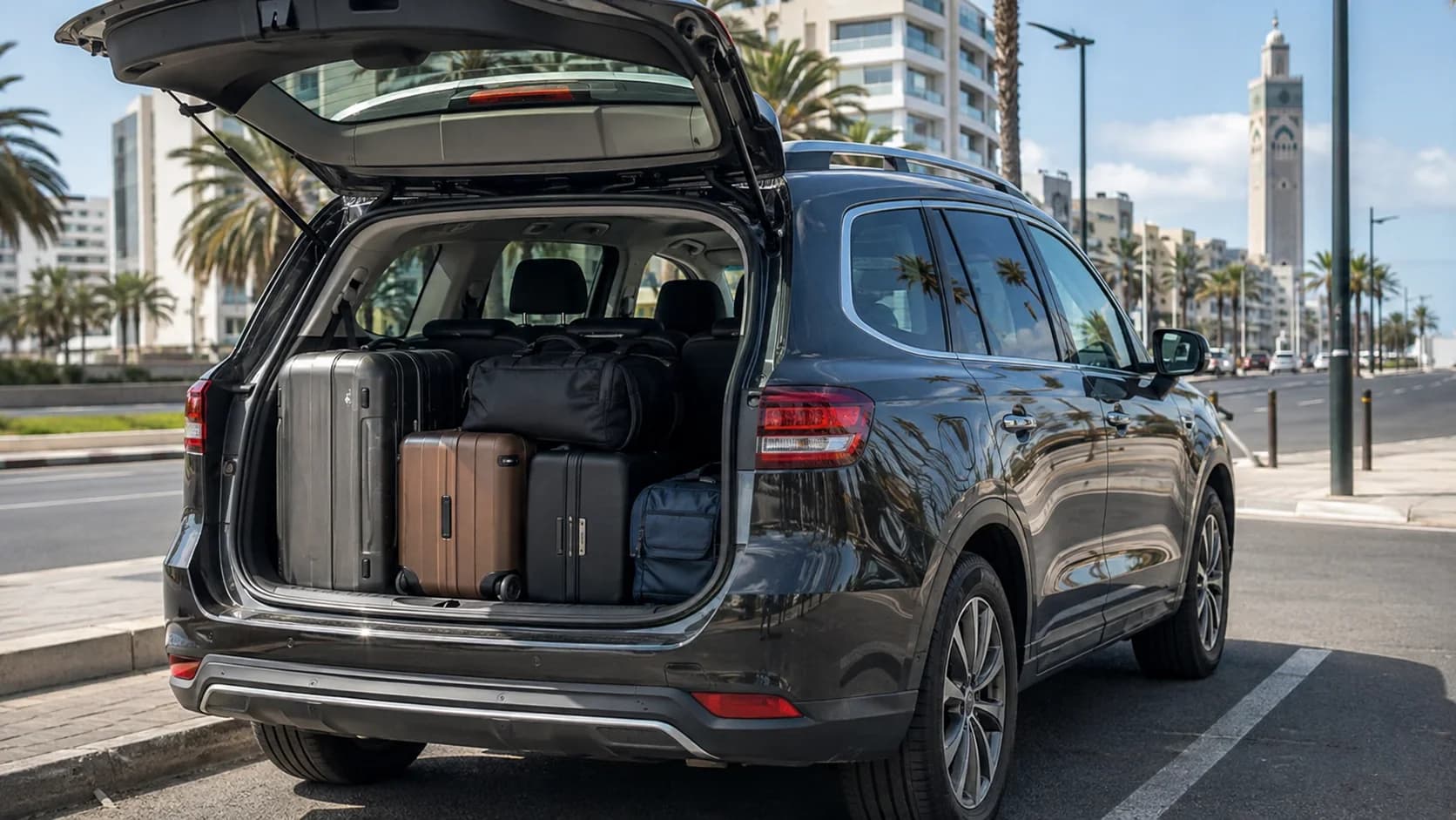 Best Rental Car in Casablanca for 5 Adults and Luggage